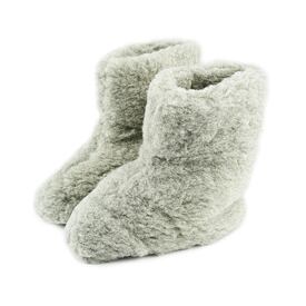 Kapcie z wełny Merino zielone