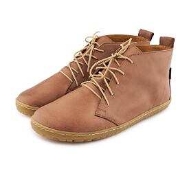 Męskie skórzane buty barefoot Ondřej brązowe