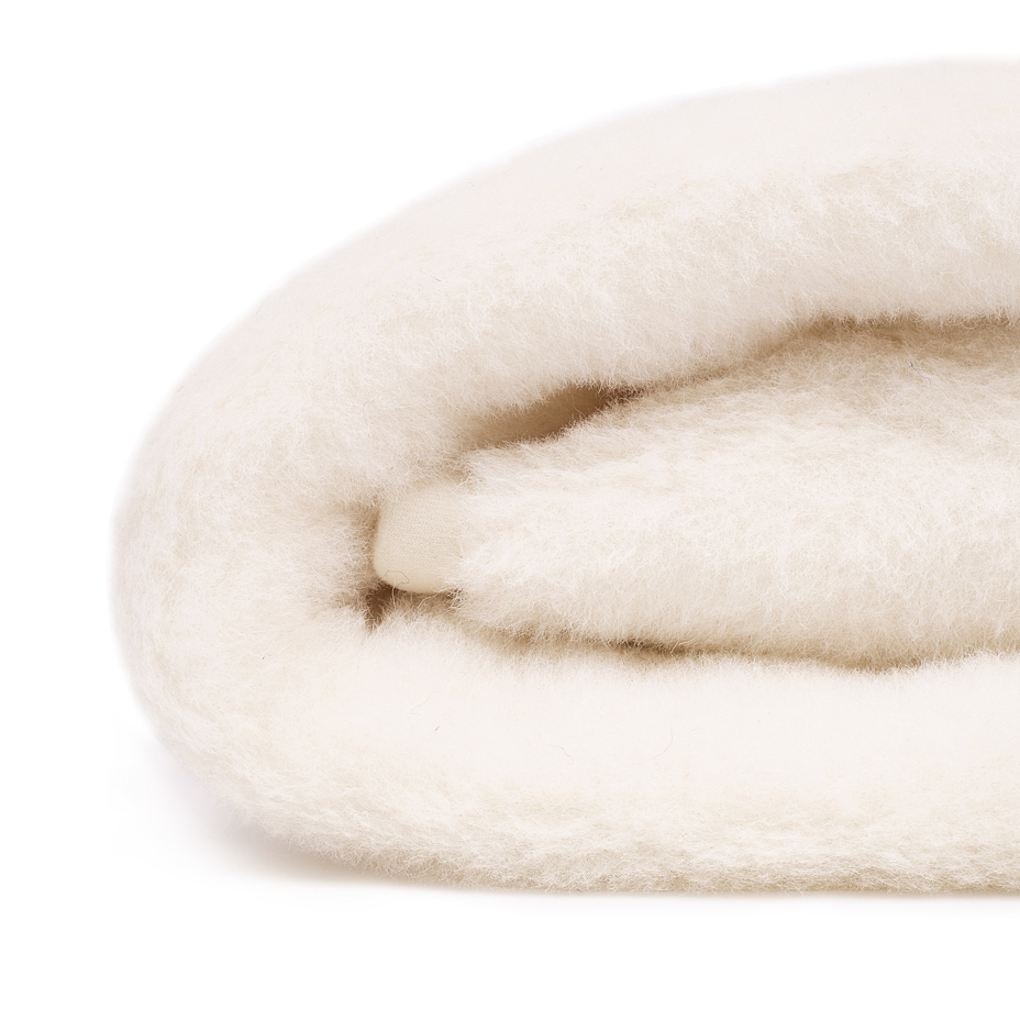 Koc wełniany Merino z kaszmirem jednowarstwowy, naturalny