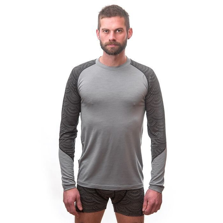 Męska koszulka funkcyjna Sensor Merino Impress szara/maori