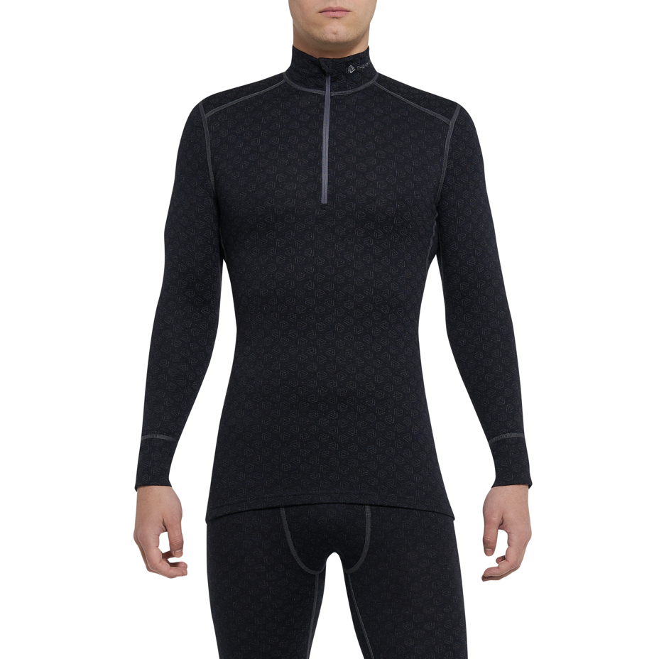 Męska koszulka funkcyjna zamek Merino XTREME Thermowave, czarna