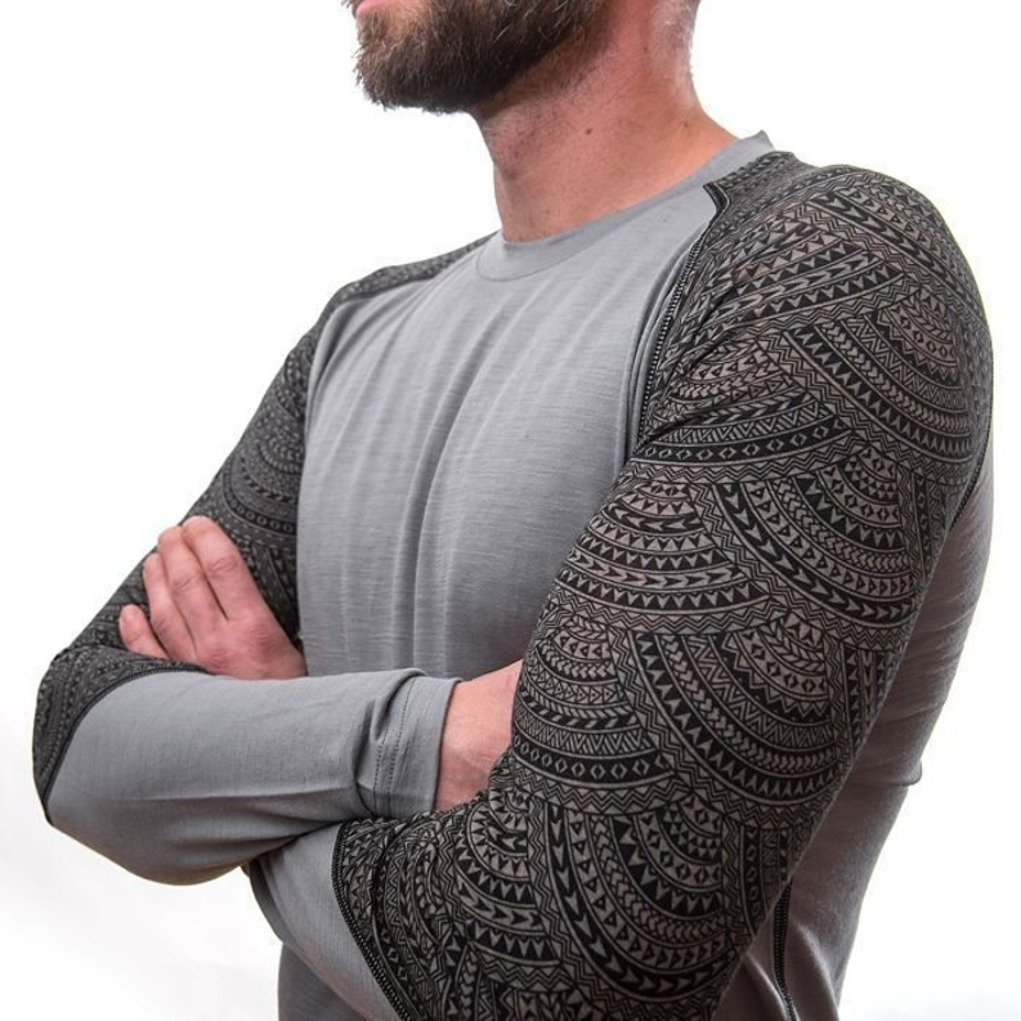 Męska koszulka funkcyjna Sensor Merino Impress szara/maori