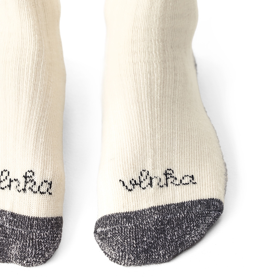 3 pary skarpet Merino ze ściągaczem zdrowotnym, kremowe