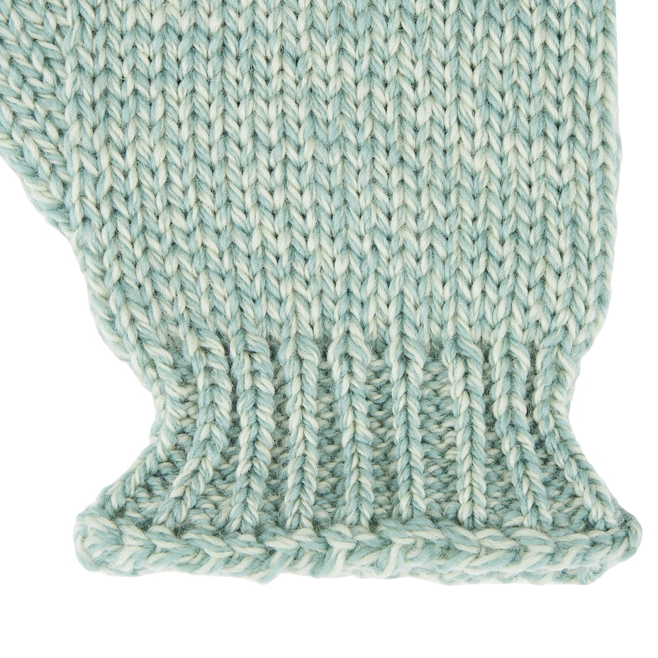 Wełniane, dzianinowe rękawiczki bez palców Supersoft Merino turkusowe
